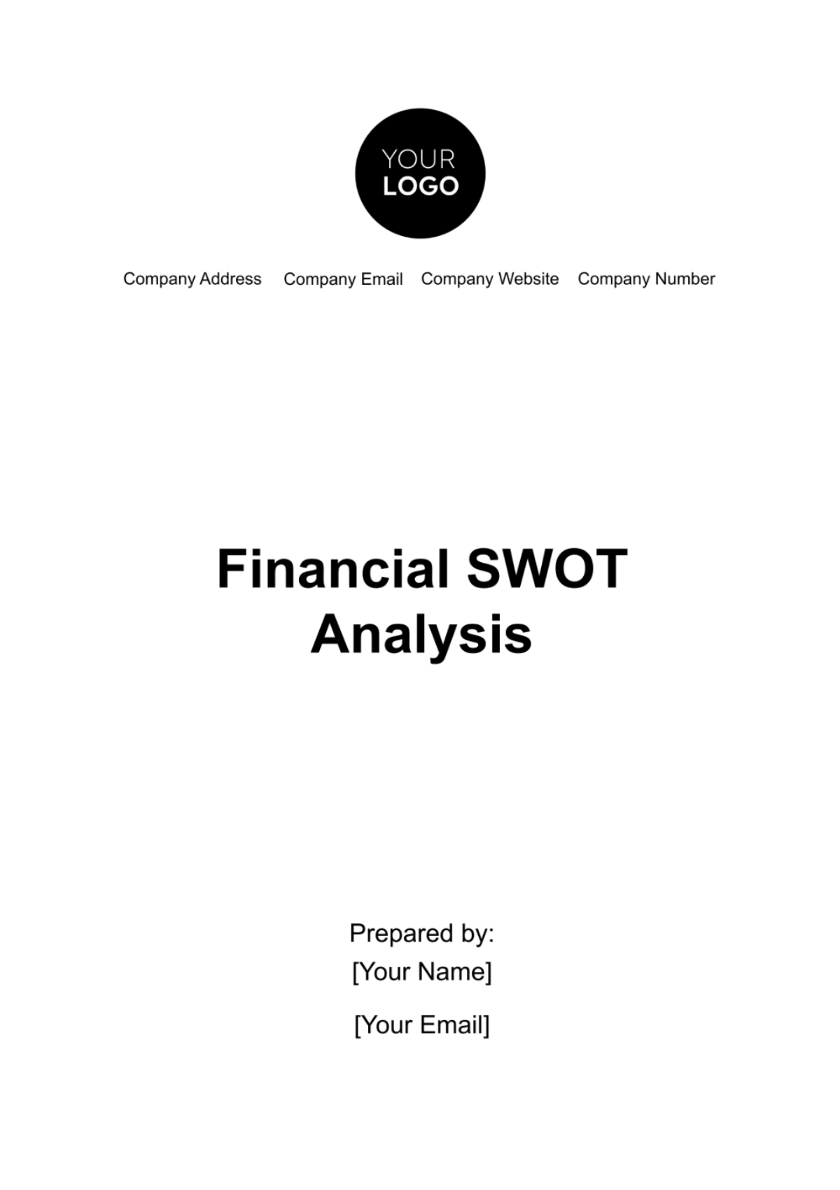 Financial SWOT Analysis Template