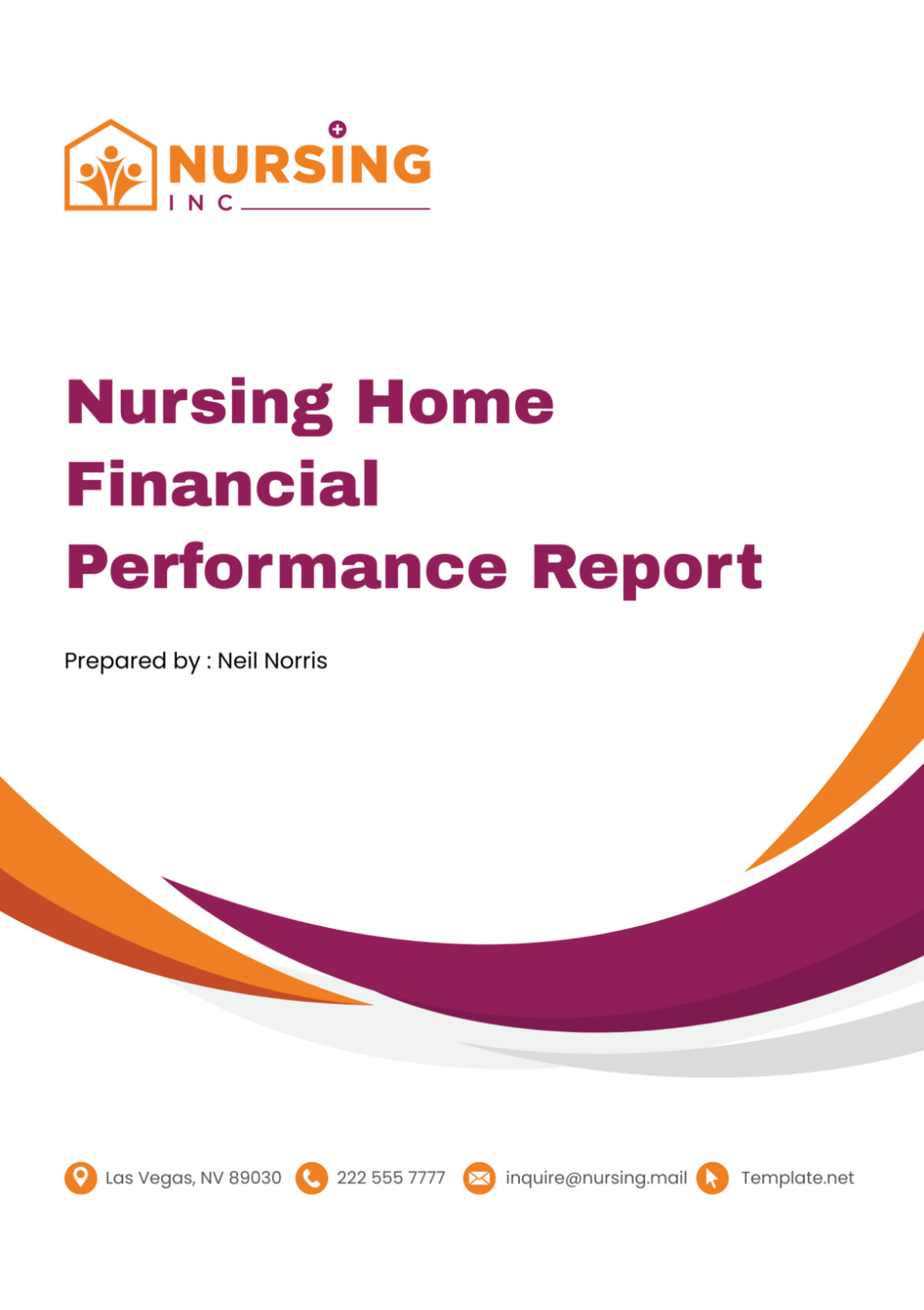 Nursing Home Financial Performance Report Template