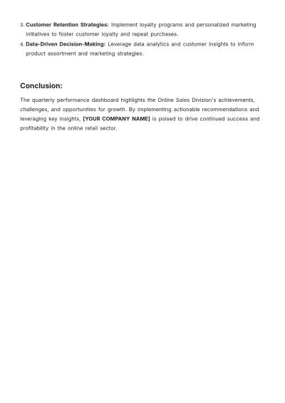 Free Dashboard Executive Summary Template to Edit Online