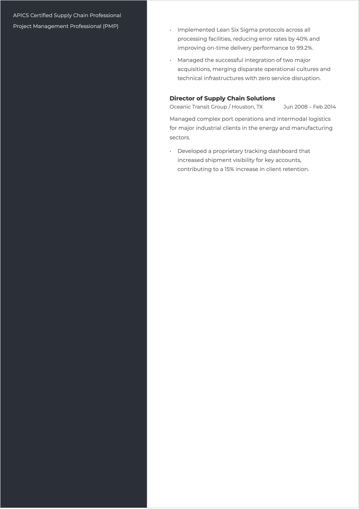 Free CV Executive Summary ATS CV Template, AI CV Builder