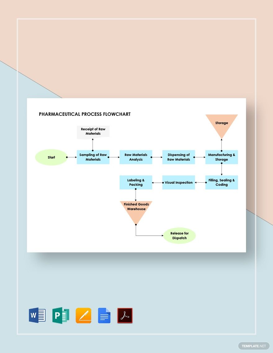 Pharmaceutical Process Flowchart Template in Google Docs, Pages, PDF, Publisher, Word - Download | Template.net