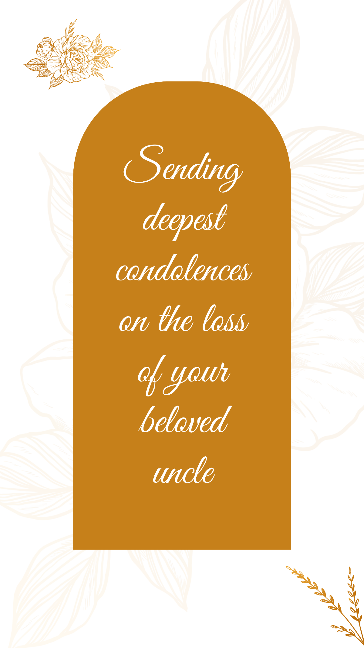 Condolence Message For Loss Of Uncle Template
