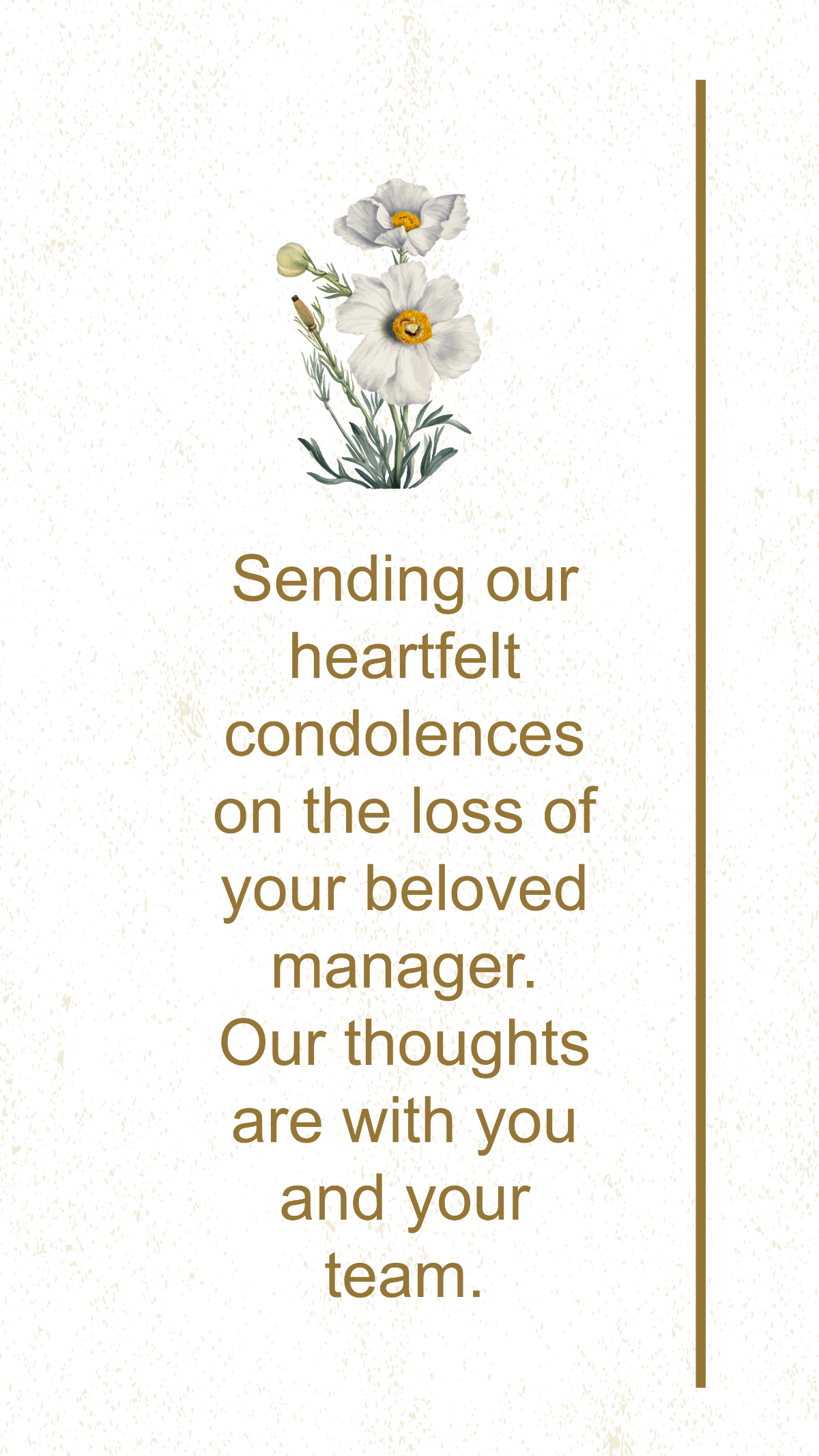 Condolence Message For Manager