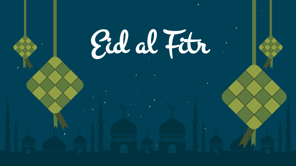 Happy Eid al Fitr Mubarak Background Template