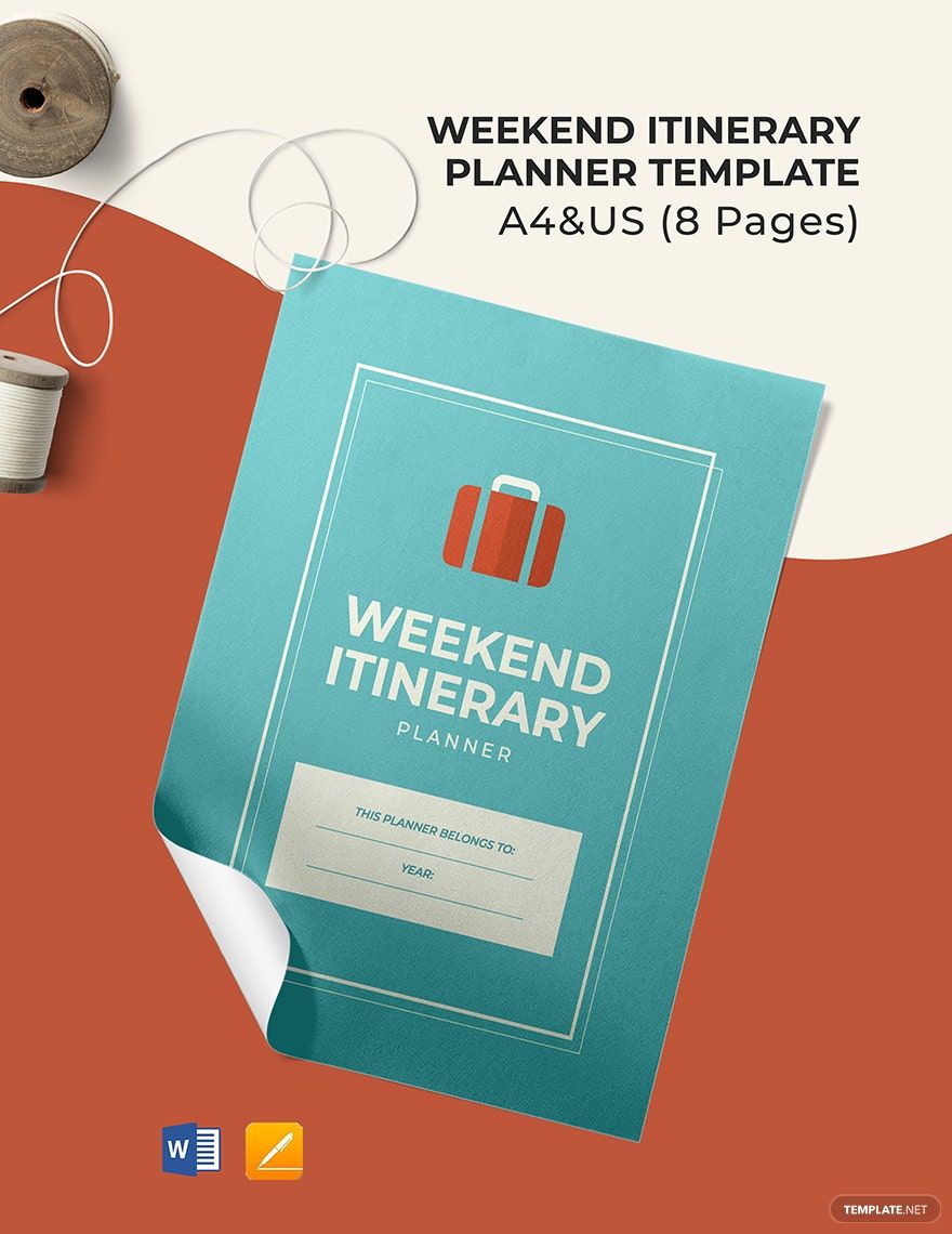 Free Weekend Itinerary Planner Template