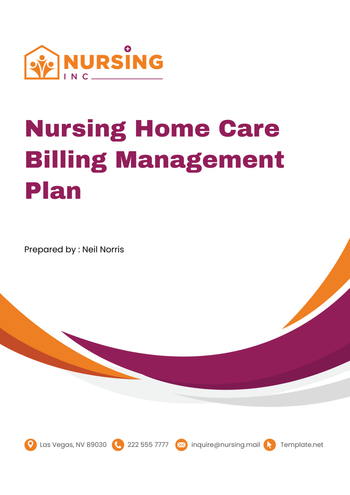 Nursing Home Care Billing Management Plan Template