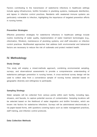 Free Nursing Home Waterborne Pathogen Prevention Study Template to Edit Online