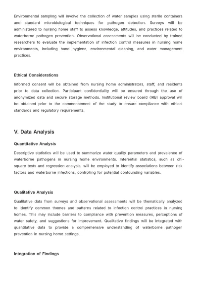 Free Nursing Home Waterborne Pathogen Prevention Study Template to Edit Online