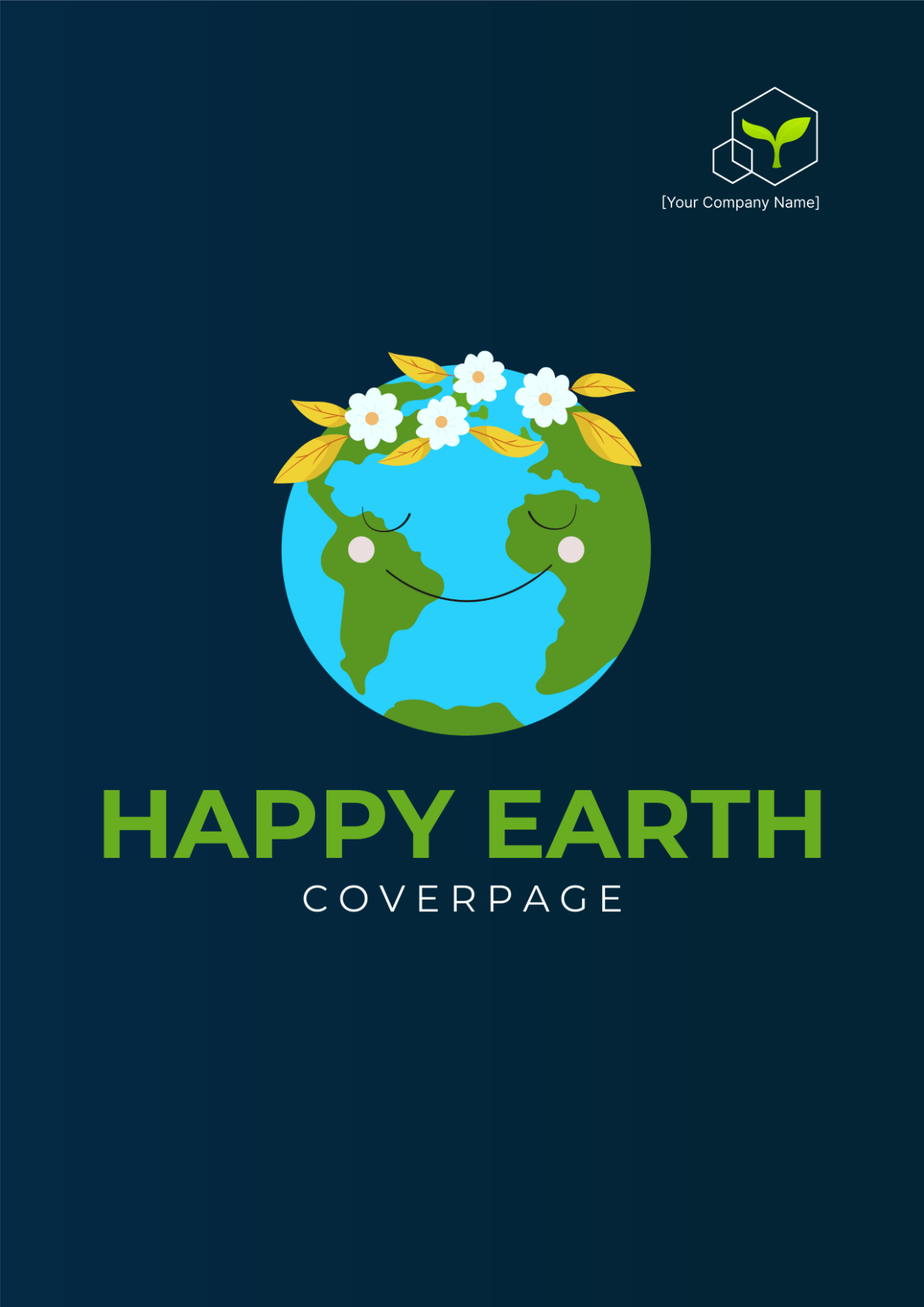 Happy Earth Day Cover Page Template