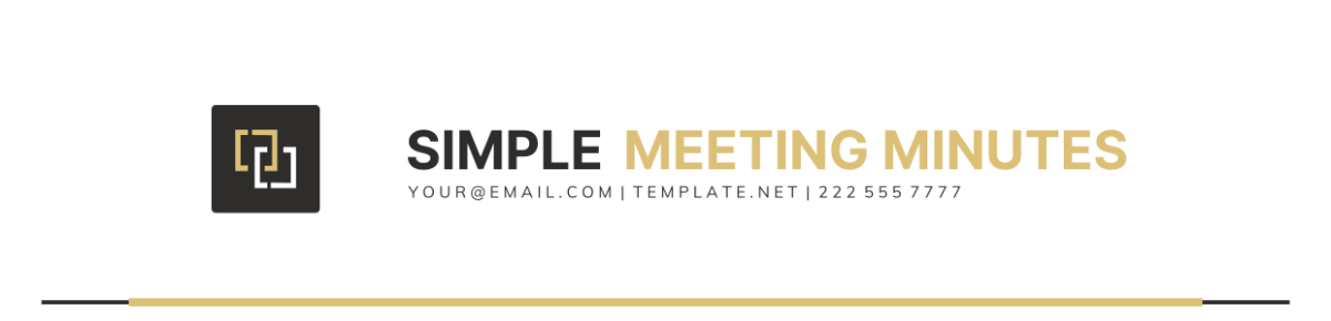 Simple Meeting Minutes Header