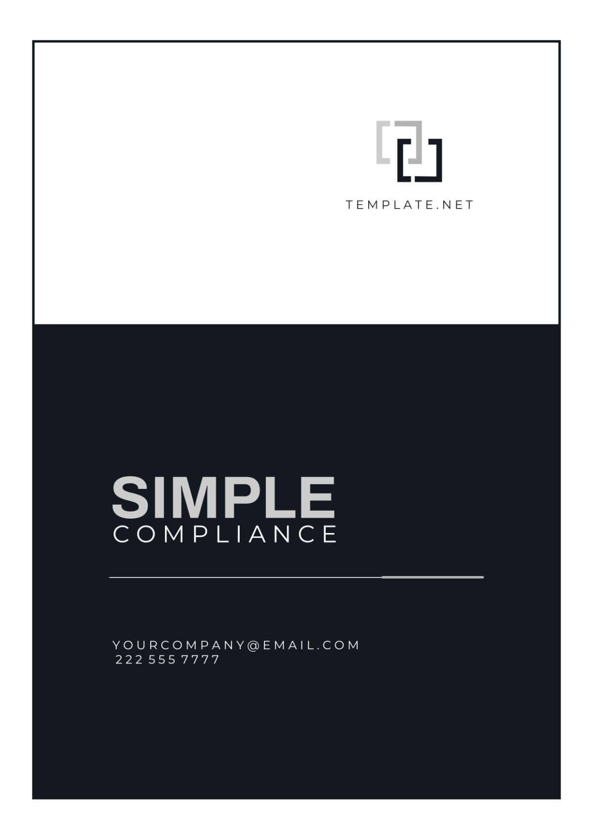 Simple Compliance Cover Page