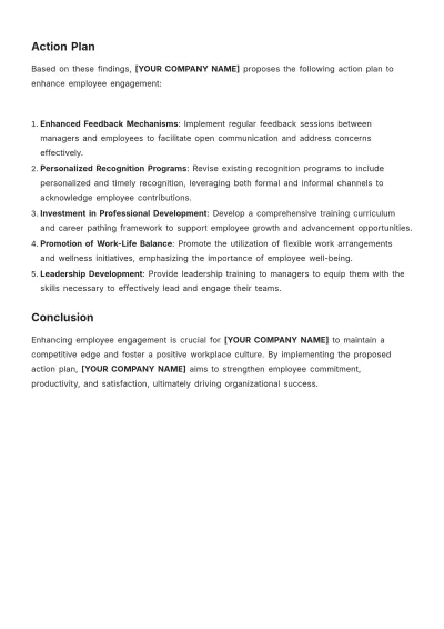 Free Executive Summary for Employee Engagement Template to Edit Online