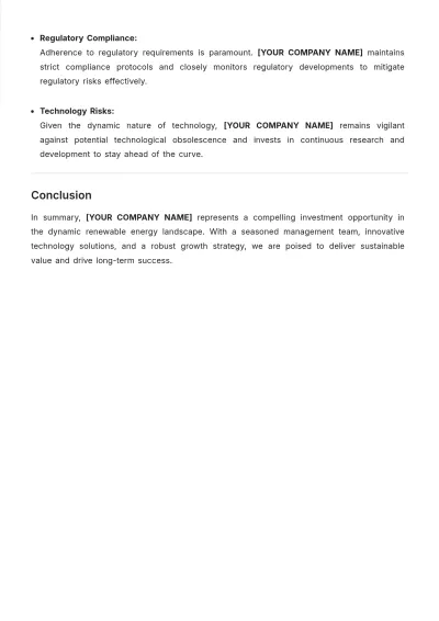 Free Executive Summary for Investors Template to Edit Online