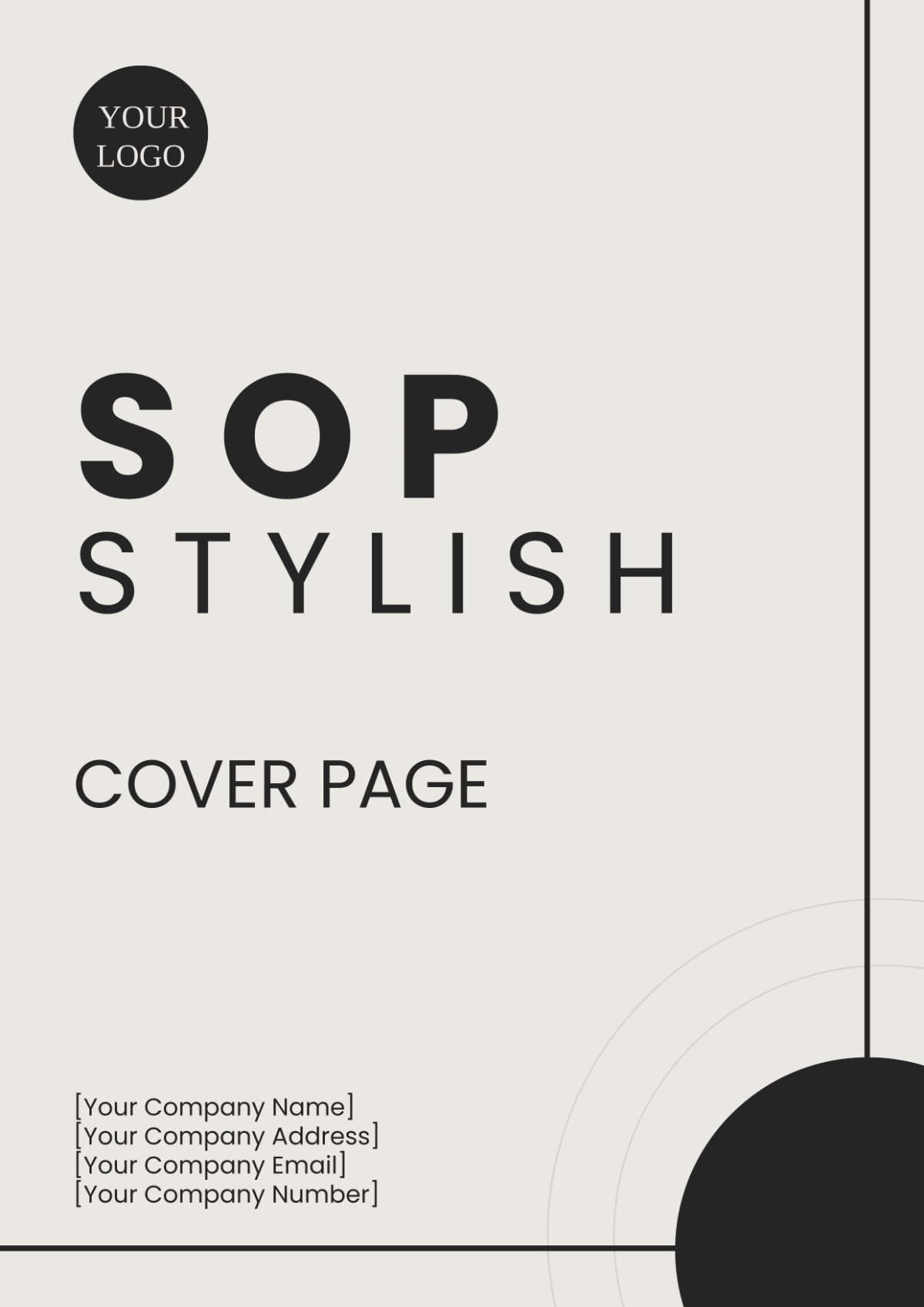 SOP Stylish Cover Page