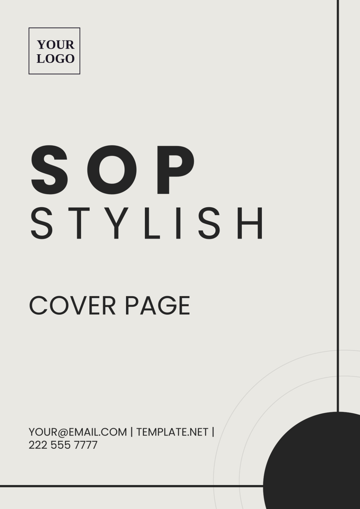 SOP Stylish Cover Page Template