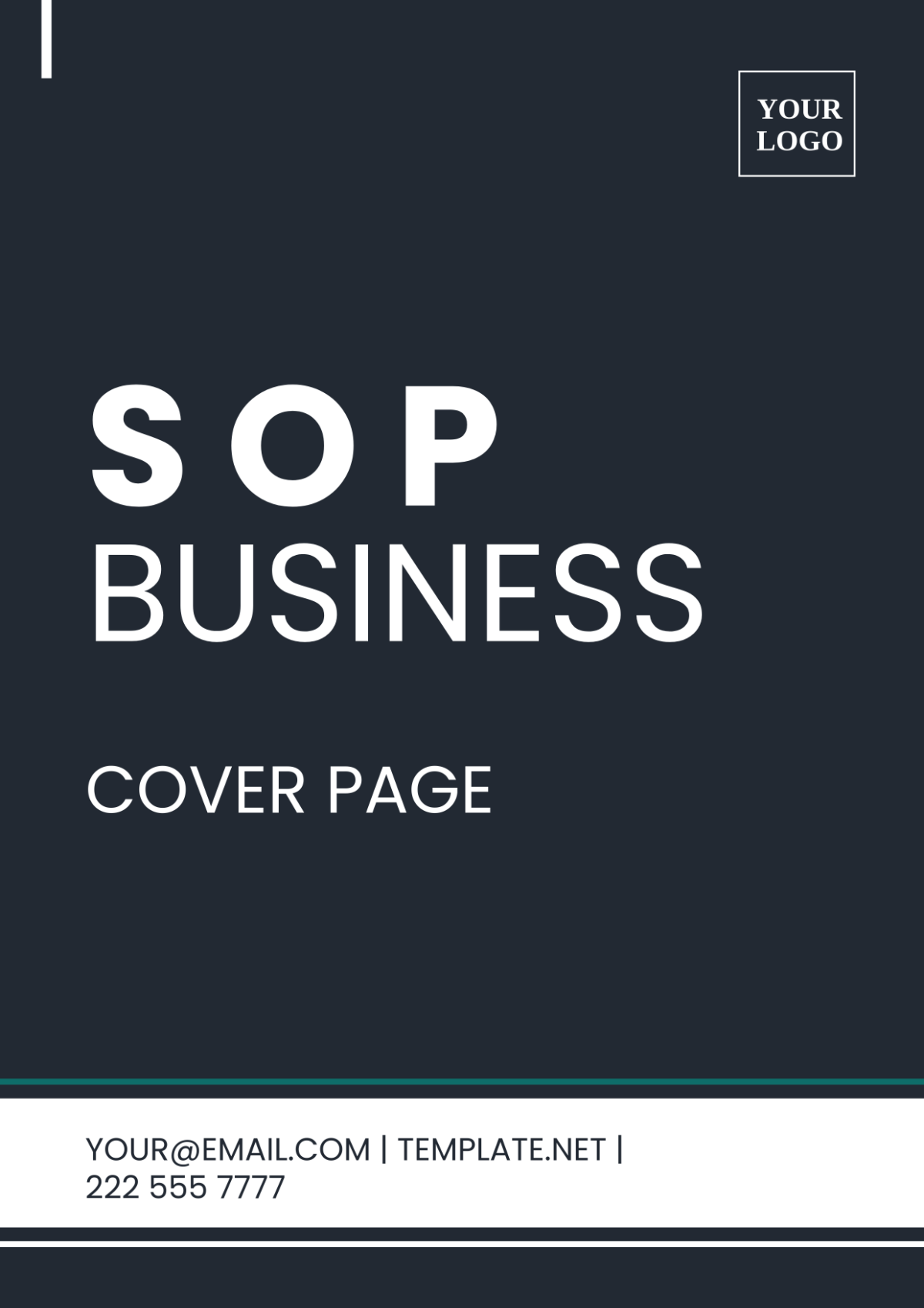 SOP Business Cover Page Template