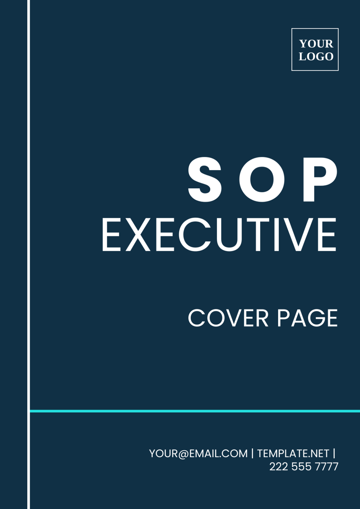 SOP Executive Cover Page Template