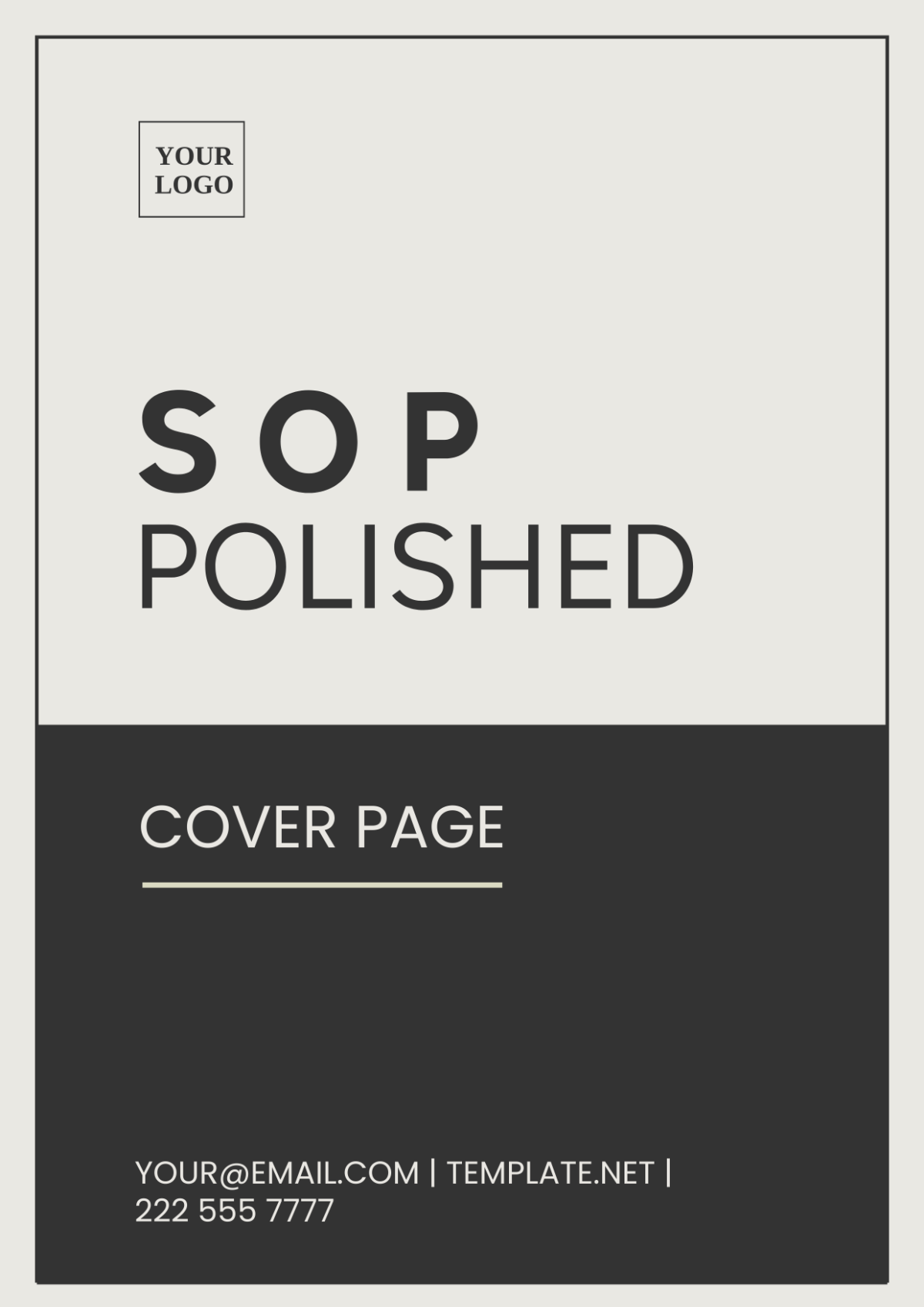 SOP Polished Cover Page Template
