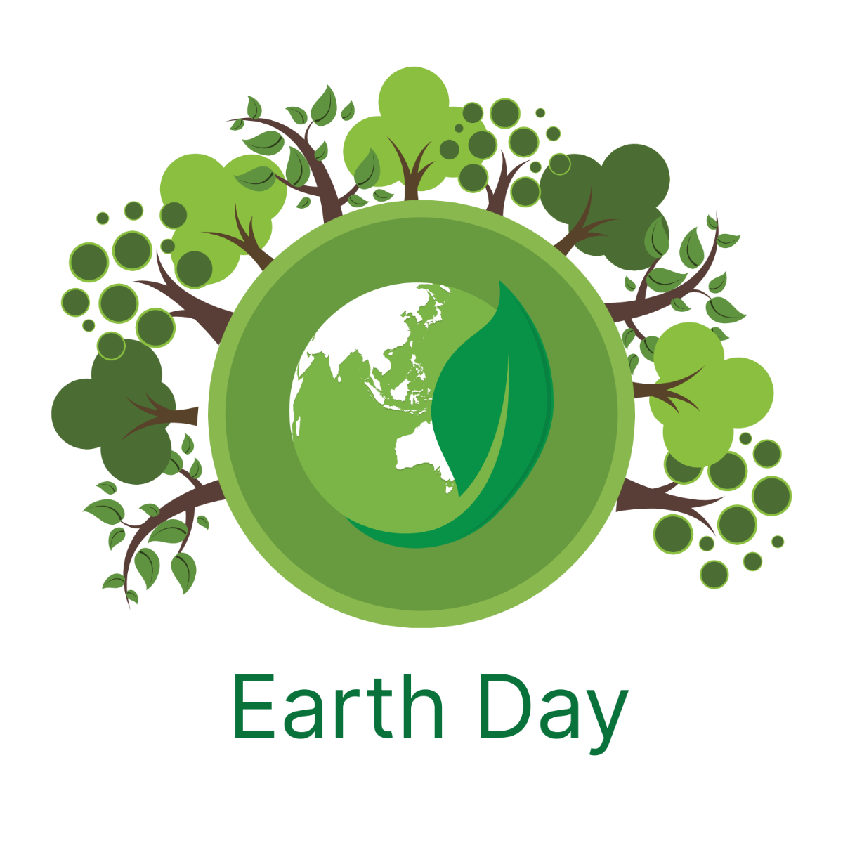 Earth Day Clipart Template