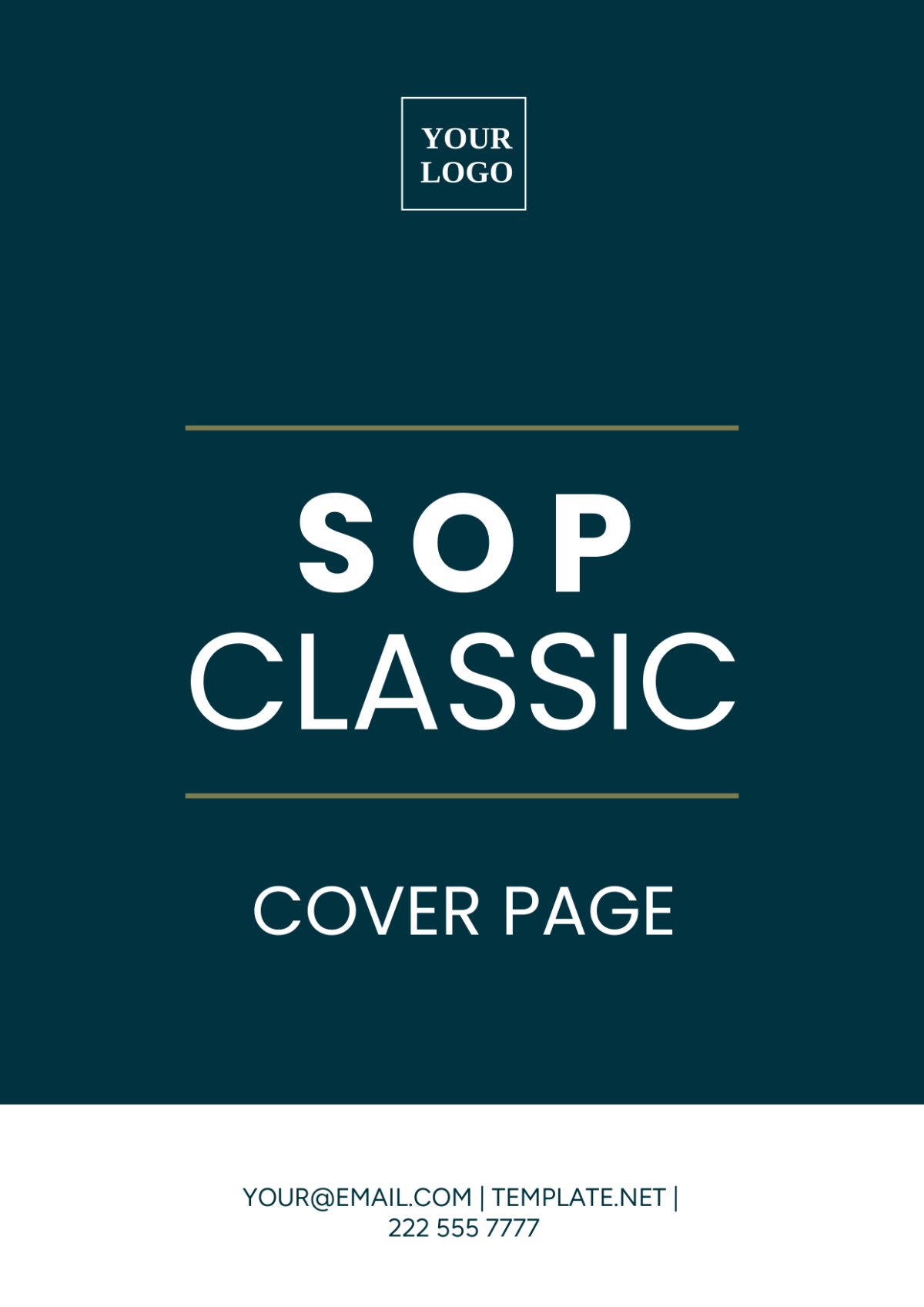 SOP Classic Cover Page Template