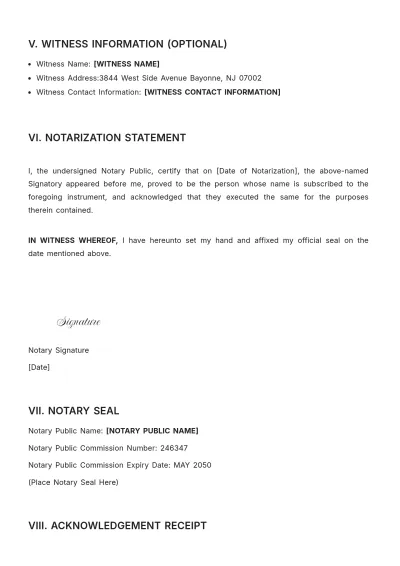 Free Notary Presentment Cover Letter Proof of Service Template to Edit Online