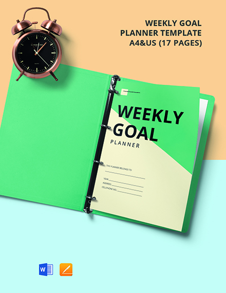 Weekly Goal Planner Template