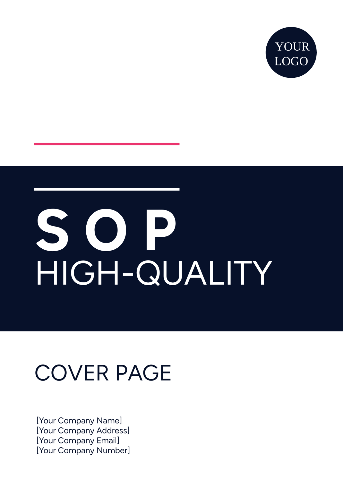 SOP High-quality Cover Page