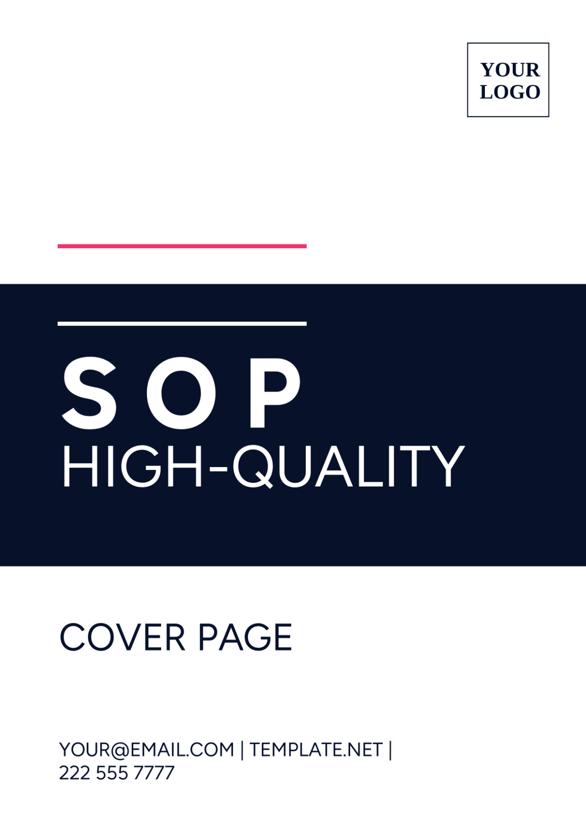 SOP High-quality Cover Page Template