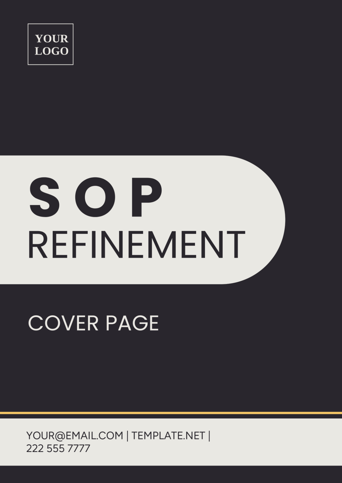 SOP Refinement Cover Page