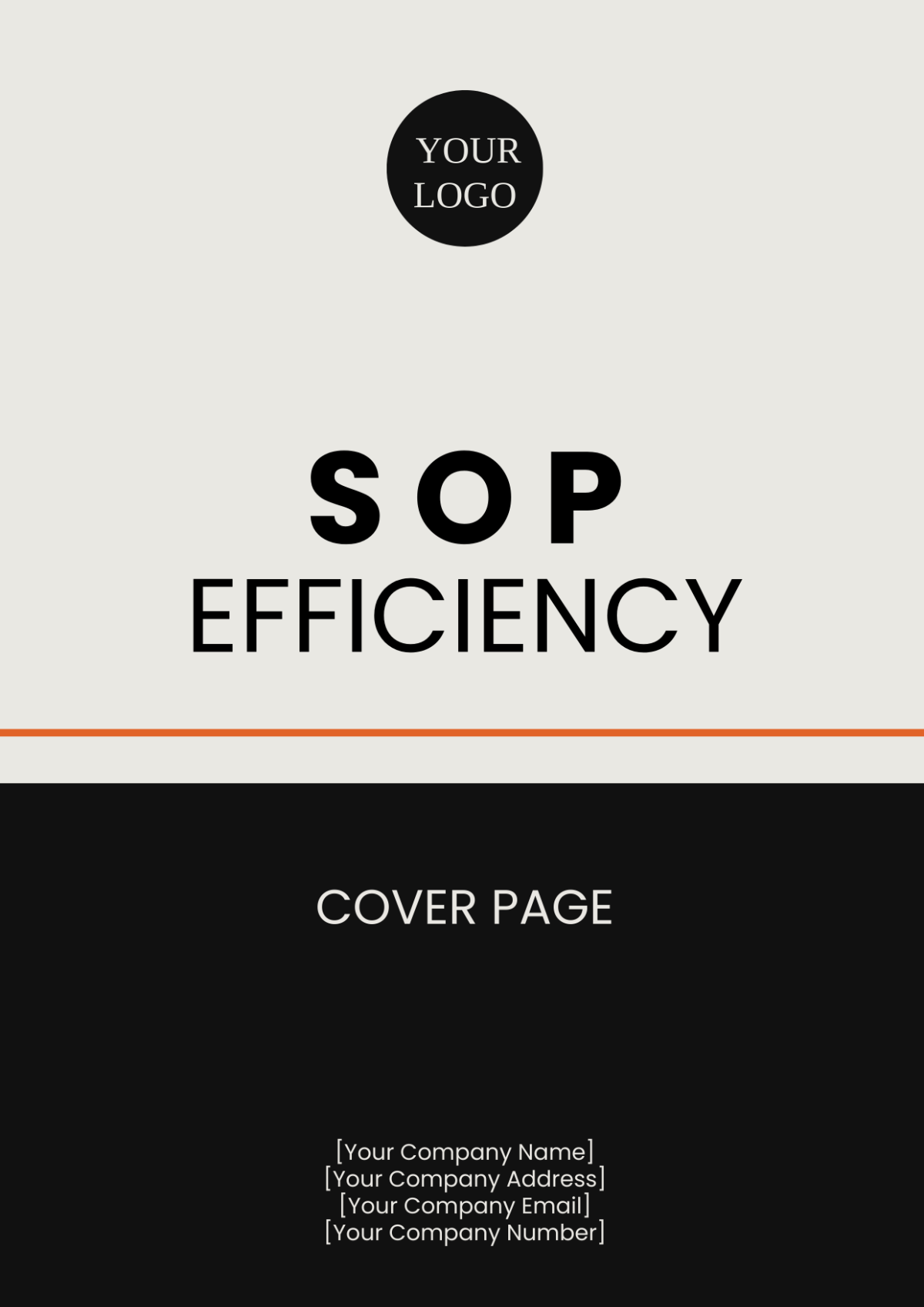 SOP Efficiency Cover Page