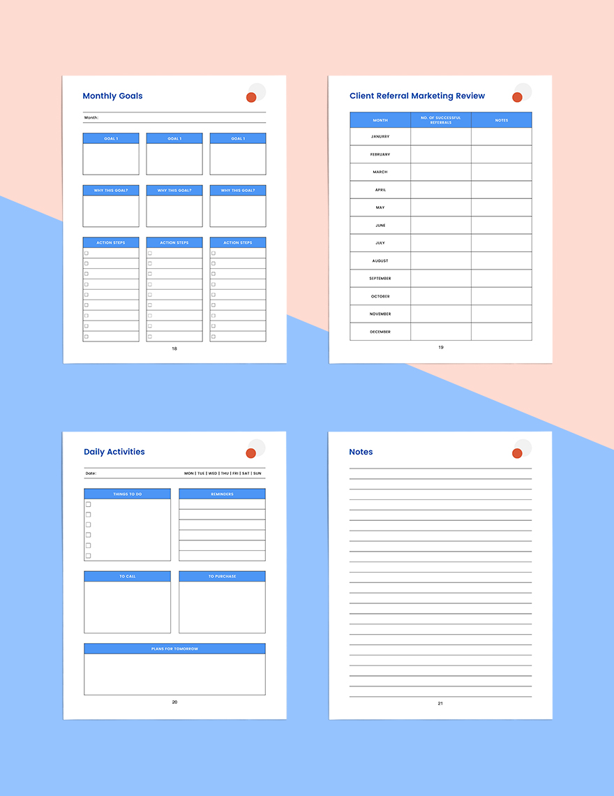 Client Referral Marketing Planner Template