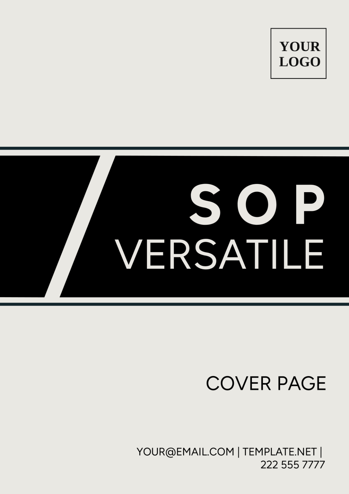 SOP Versatile Cover Page Template