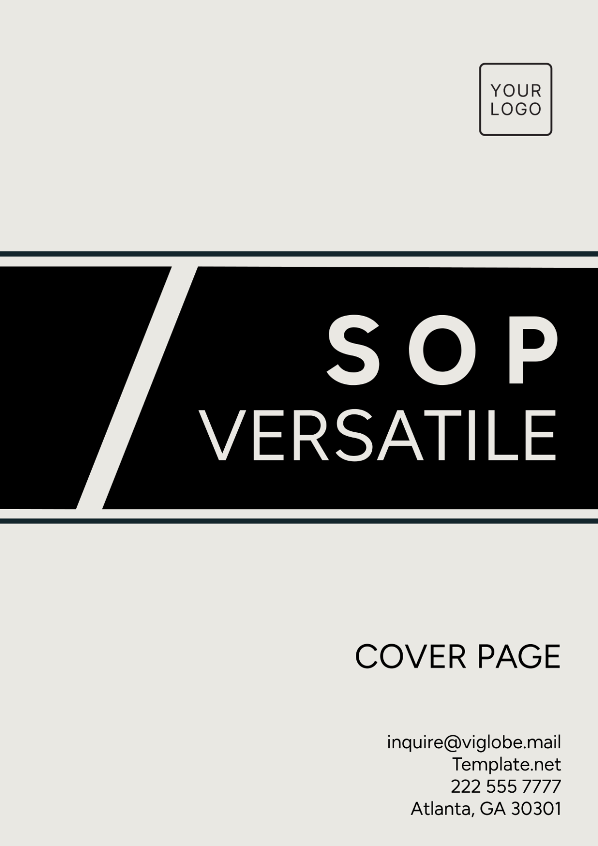 SOP Versatile Cover Page Template - Edit Online & Download