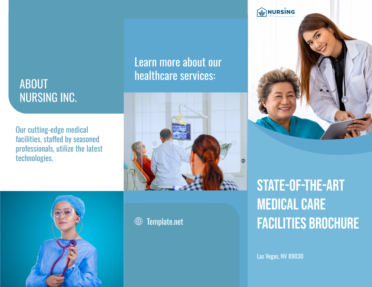State-of-the-Art Medical Care Facilities Brochure Template