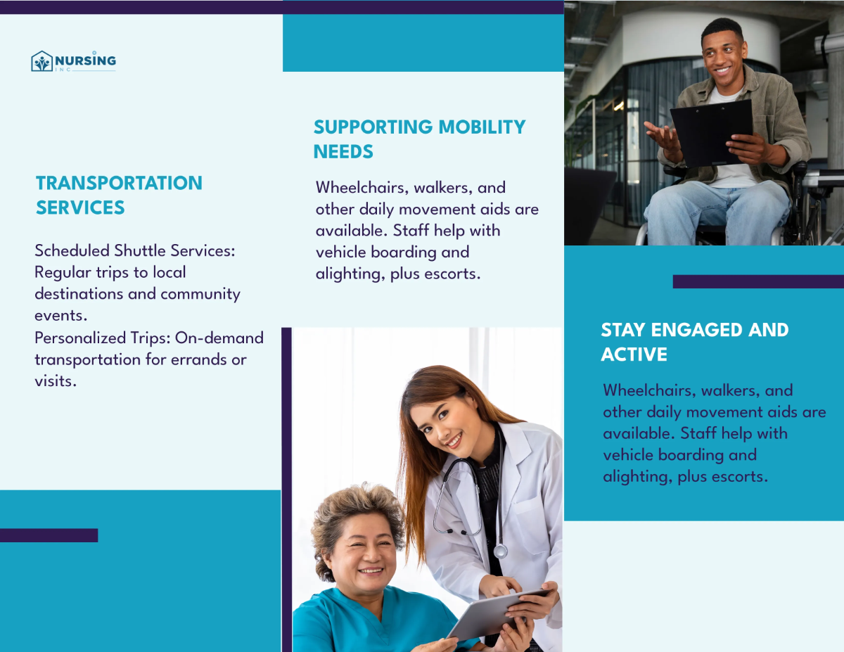 Free Transportation and Mobility Support Services Brochure Template to Edit Online