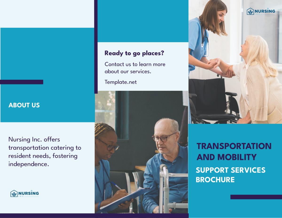 Transportation and Mobility Support Services Brochure Template