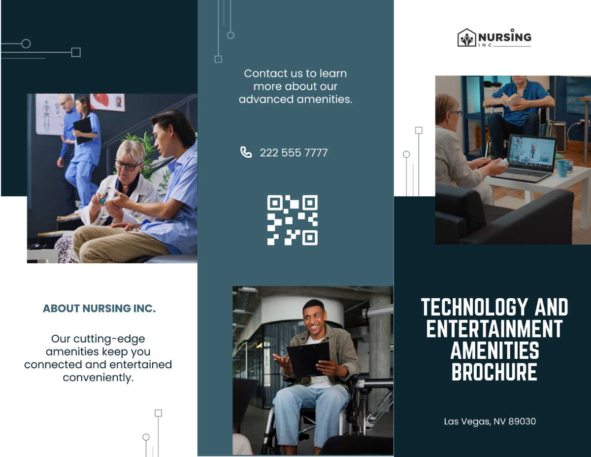 Technology and Entertainment Amenities Brochure Template - Edit Online & Download