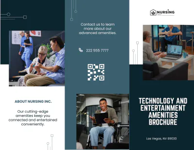 Free Technology and Entertainment Amenities Brochure Template to Edit Online