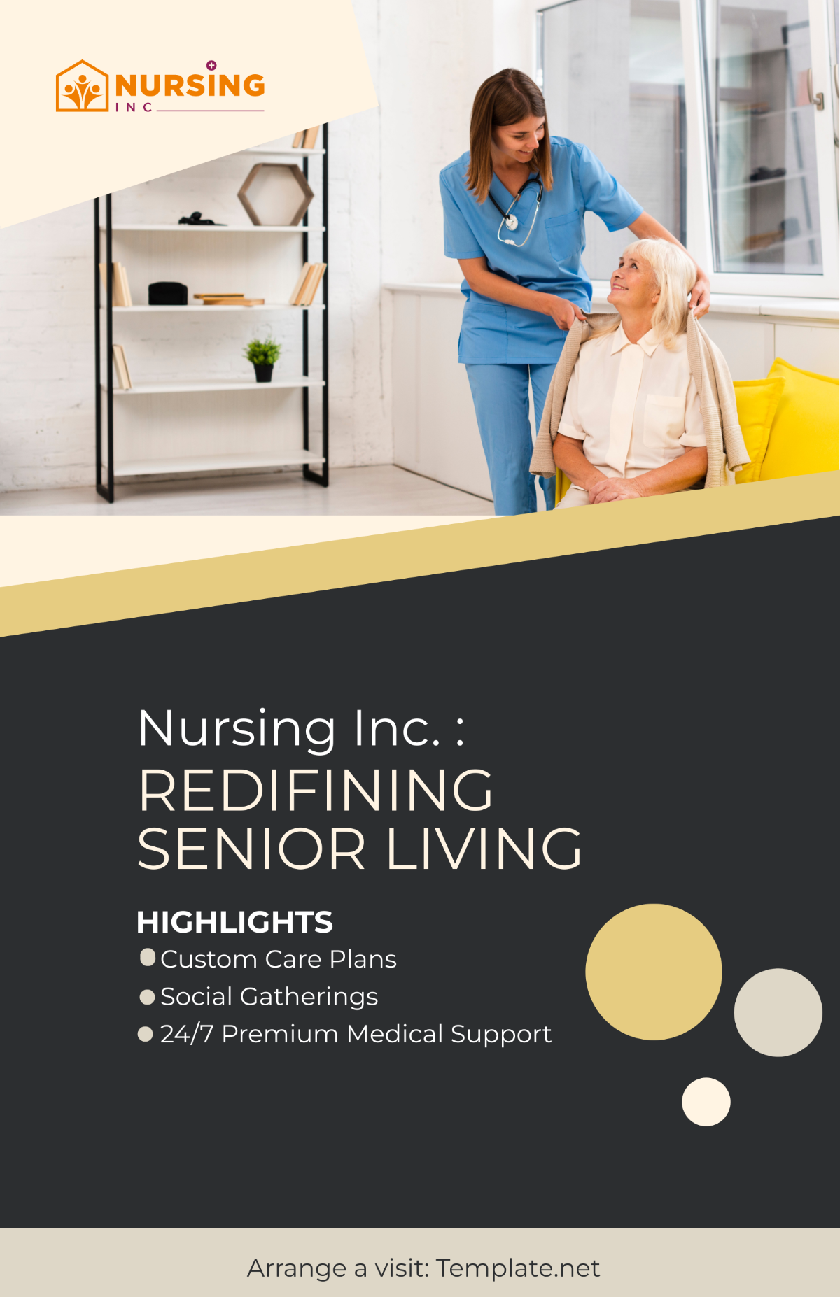 Experience Luxury Senior Living Poster Template