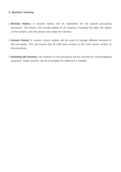 Free Nursing Home Payroll Processing Procedure Template to Edit Online