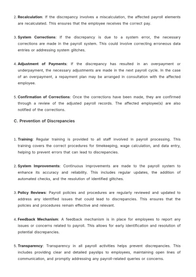 Free Nursing Home Payroll Processing Procedure Template to Edit Online
