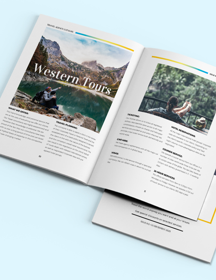 Travel Agency Catalog Template - InDesign, PSD | Template.net
