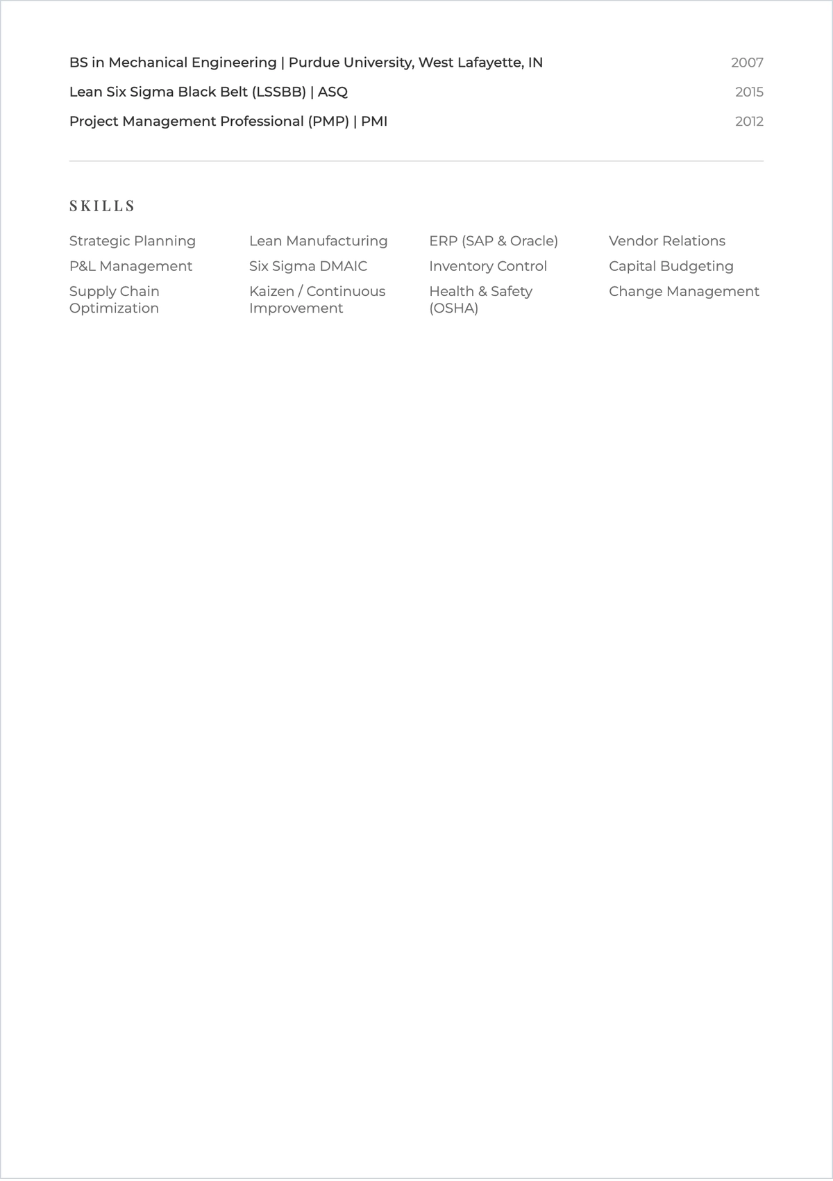 Free Executive Summary for ATS Resume Template, AI Resume Builder