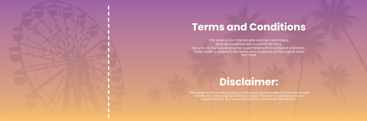 Free Coachella Resale Ticket Template to Edit Online