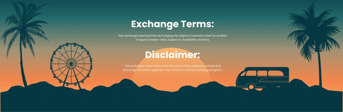 Free Coachella Exchange Tickets Template to Edit Online