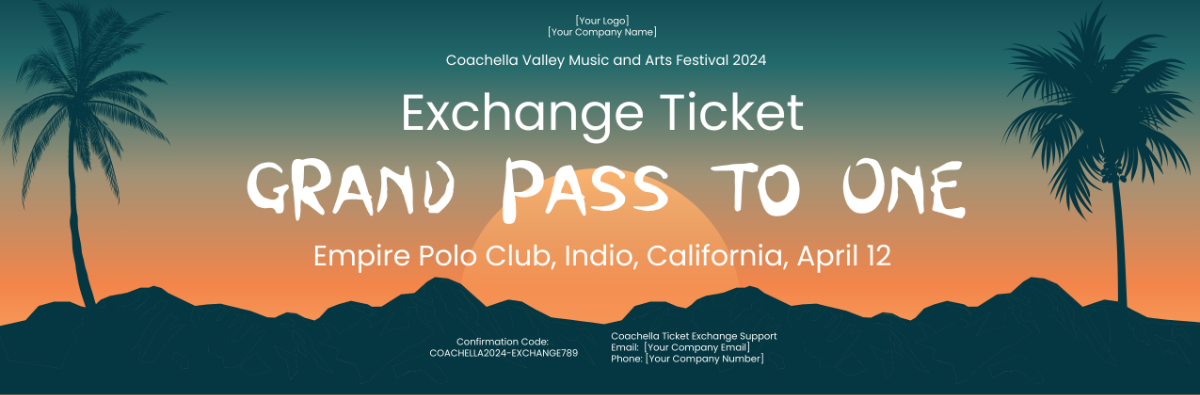 Coachella Exchange Tickets Template