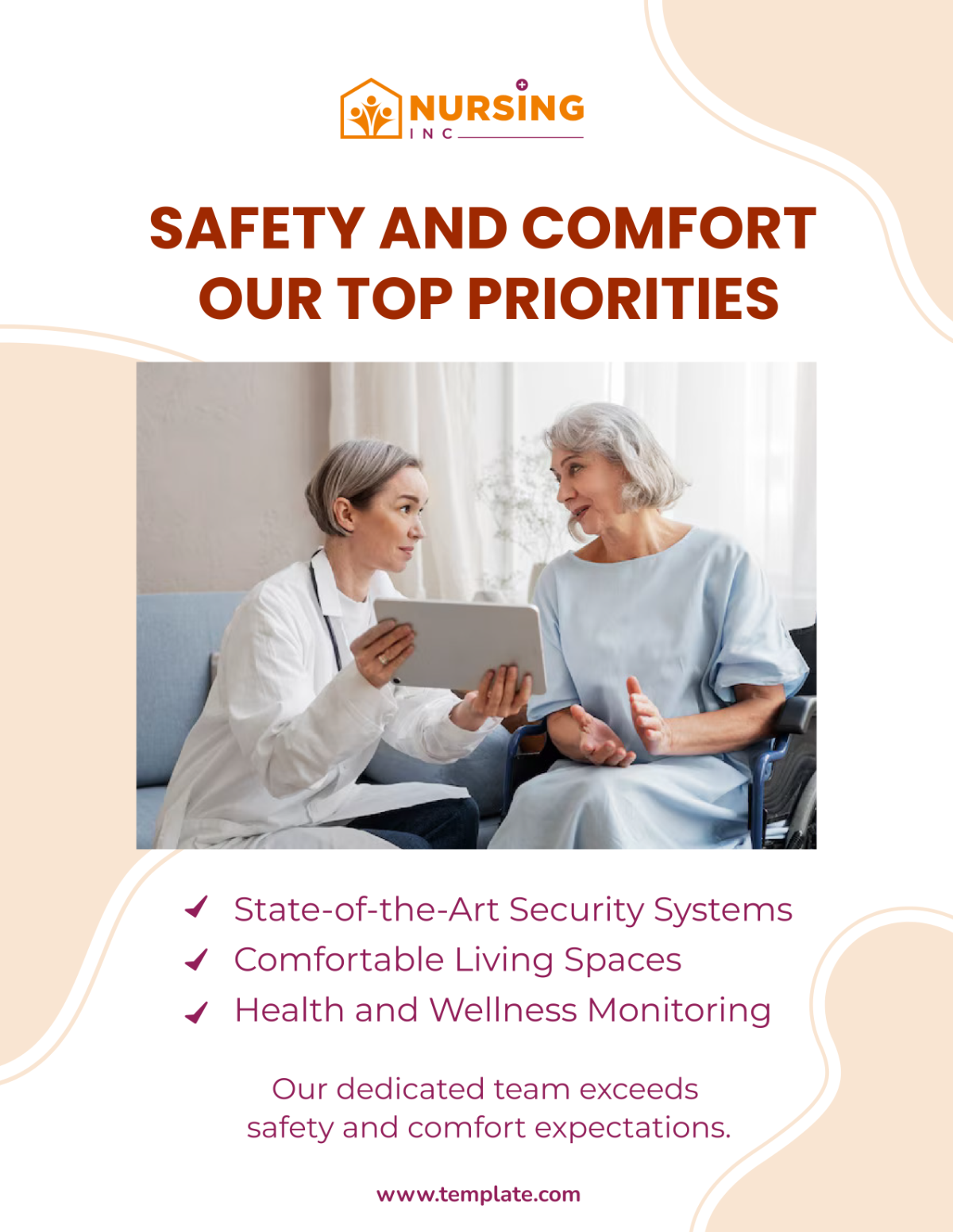 Safety and Comfort: Our Top Priorities Poster Template