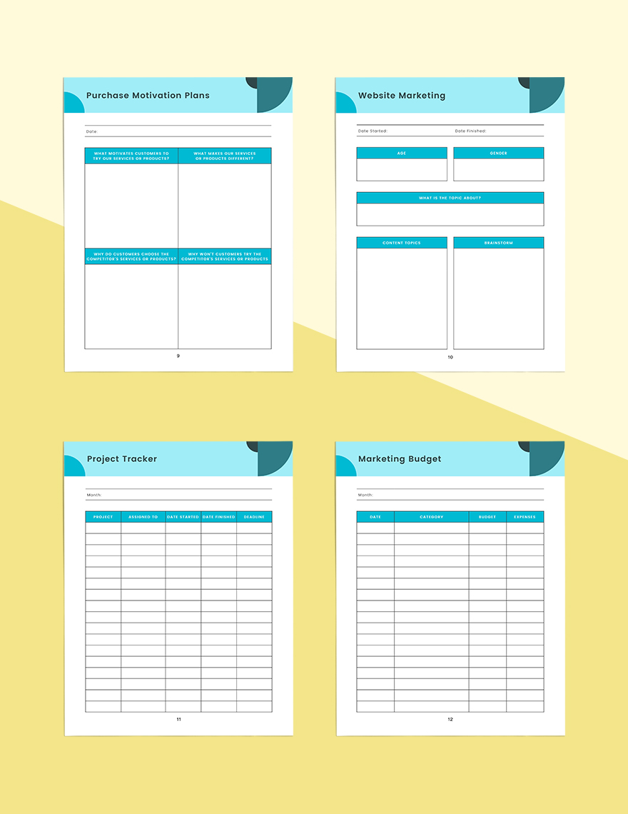 Marketing Strategy Planner Template