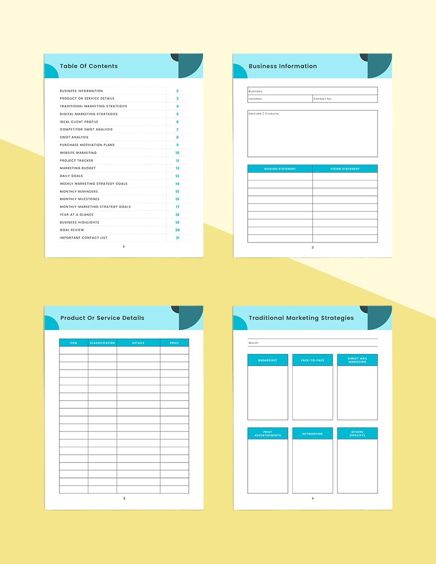 Marketing Strategy Planner Template