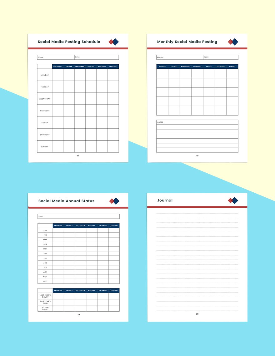Monthly Marketing Planner Template